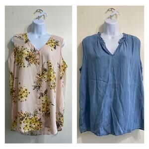 Trendy Shirt Lot - Maurices & Time and Tru - Size Large